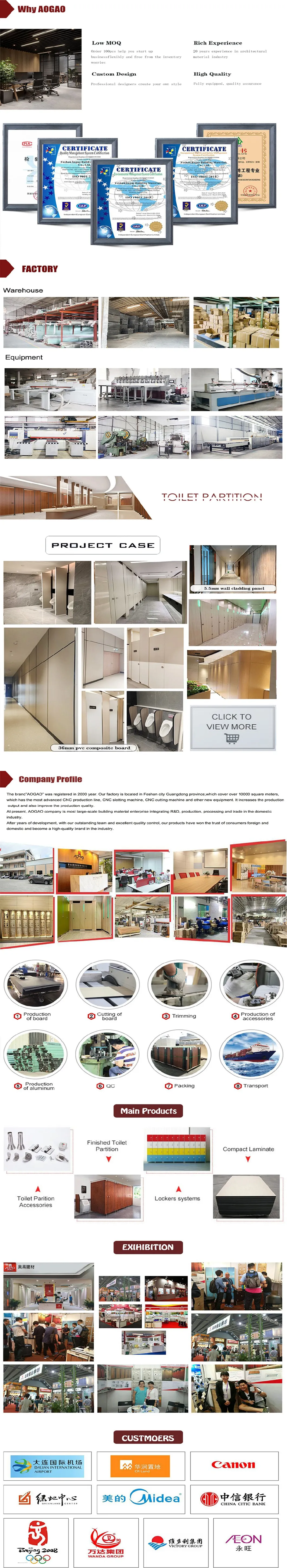 Shopping Mall Publice Toilet Partition Male Toilet Indicator Lock