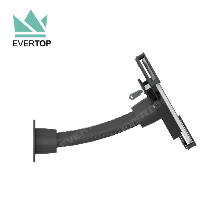 LST04-D Anti theft Flexible Gooseneck Wall Mount for iPad Tablet Holder, Lockable Security Tablet Bracket Wall Mount