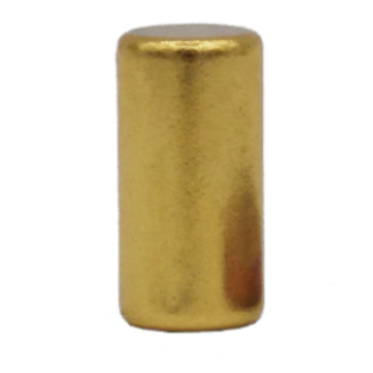 super strong ndfeb cylinder magnet with Gold coated