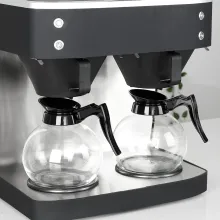 Commercial Fully Automatic Stainless Black Coffee Machines with Warmers
