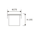 LEDER 3000K Diameter Round 50W LED Inground Light