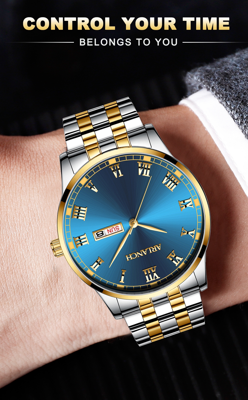 ARLANCH A318 New Men Watches Top Brand Luxury Fashion Business Quartz Watch Men Sport Waterproof Date Clock Relogio Masculino
