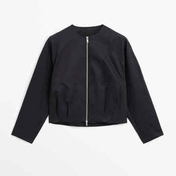 Women's cool and trendy cotton blend short pilot jacket