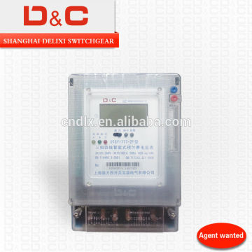 [D&C]shanghai delixi DTSY1777-ZF three-phase electronic prepayment watt-hour meter