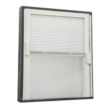 Hollow PVC Shutter Glass Window: Shutters Inside Double Glazed Window