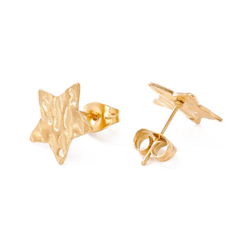 Pandahall 18k Gold Plated Brass Horizontal Loop Flower Earring Findings