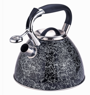 3 Quart stainless steel whistling kettles black golden