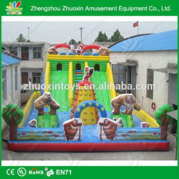 PVC tarpaulin giant inflatable playground slide / playground inflatable slide