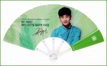 wholesale Alibaba OEM factory high-quality eco-friendly pp plastic advertisement promotion gift folding fan