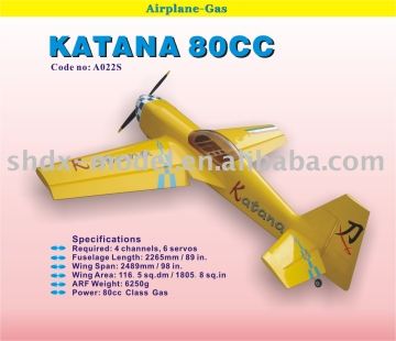 Katana 80cc  gasoline model plane  toy  APG-8024