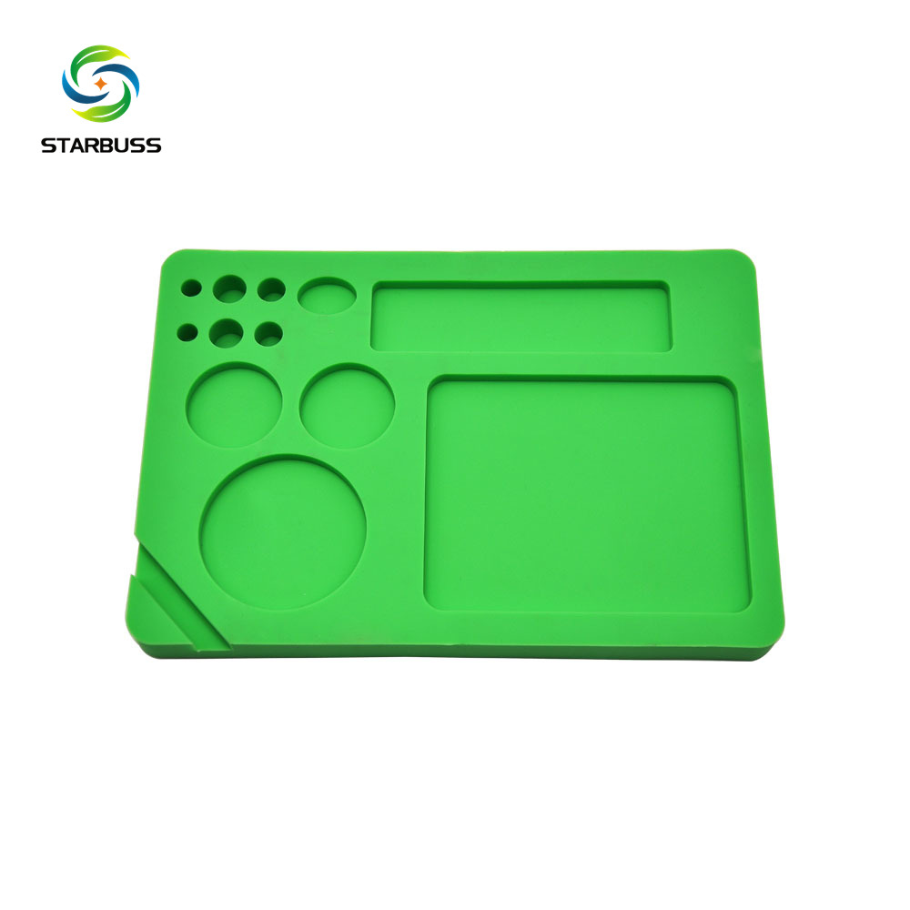 Wholesale 228 x 158 MM Multi Color Silicone Tobacco Rolling Tray