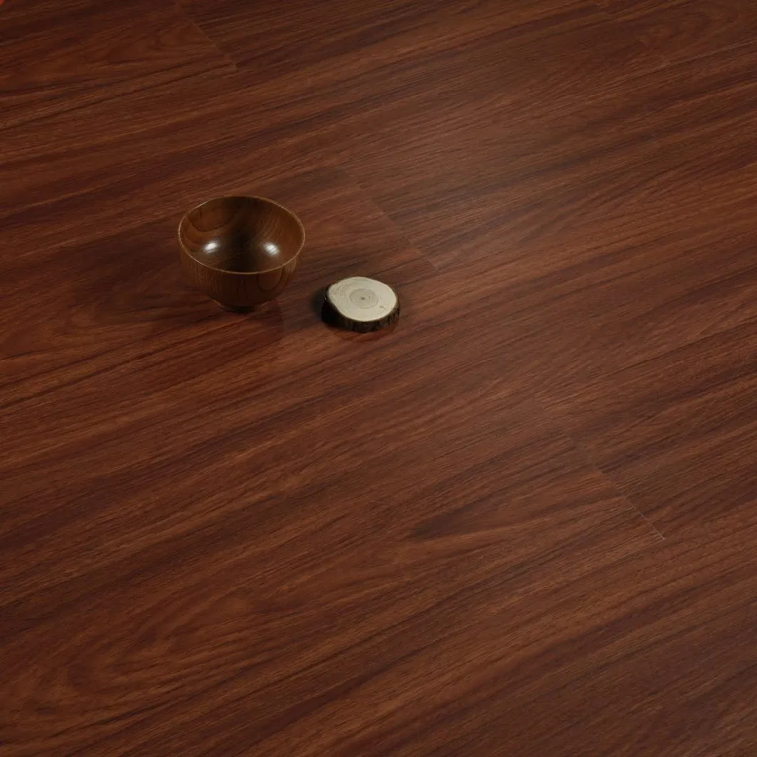 100% Waterproof Vinyl Floor with Dark Red Color