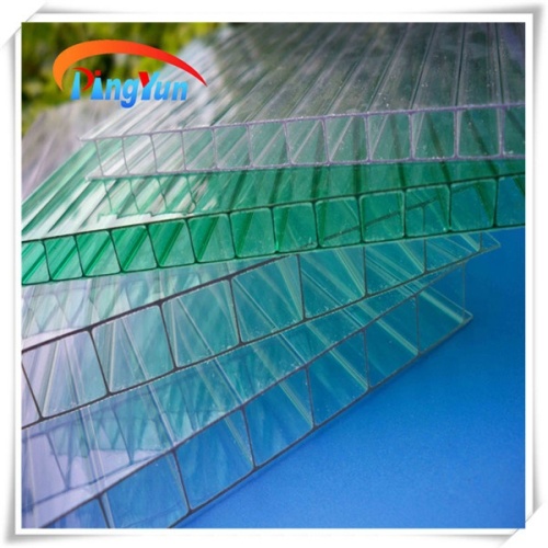 6mm 8mm 10mm UV extruded clear cellular hollow panel polycarbonate sheets for greenhouse roof