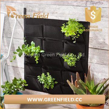 multi pockets felt vertical wall garden,vertical garden wall pocket planter