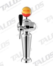Single popular chrome plated beer tower with LED lights