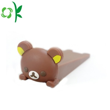 Cartoon Design Silicone Door Stopper Wedge for Baby