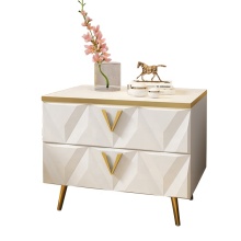 3 Drawer Mirrored Glass Nightstand Bedside Table for Modern Bedrooms