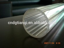 Acrylic clear round tube with teeth