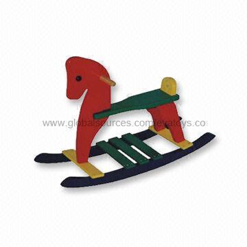 Lovely Children's Hobby Wooden Horse, Made of Solid Wood/Shaped in Various Animal Designs/EN 71 Test