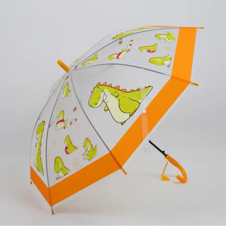 Fancy Cute Cartoon Transparent Poe Kids Umbrella with Printing Pattern