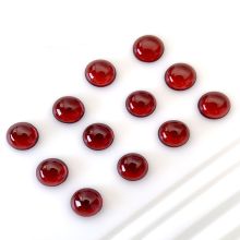 Garnet Plain Flat Bottom Round Loose Stones