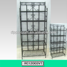 5-tier Foldable Wrought Iron Bakers Rack