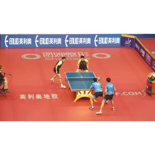 ITTF 승인 실내 탁자 테니스 PVC 스포츠 바닥재 국제 행사