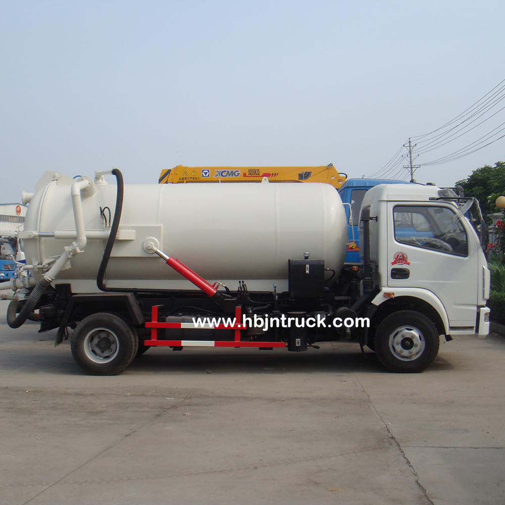 Dongfeng vacuum sewage tank truck