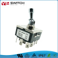 125V 15A Switch de alternância de latão on-off-on para carro