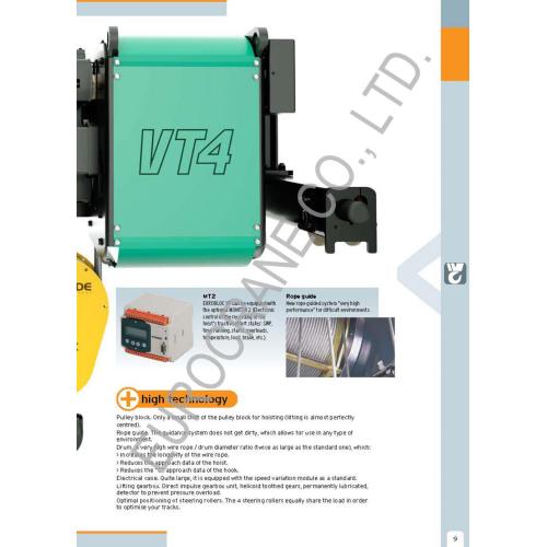 Electric Wire Rope Hoist in crane