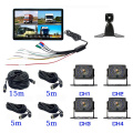 10.1 inch 4 channel vehicle monitor system with 2.5D touch/IR Night Vision/Mirror image/Loop Record