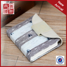 fabric cover magnetic notebook with grid inside pages