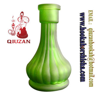 Big Size Green Crystal Material Glass Vase Hookah Bottle