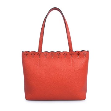 Borsa a tracolla rossa da donna in vera pelle di mucca moda