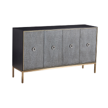 Modern Italian Fashion Design Wooden Console Table Gold Glossy Sideboard Cabinet