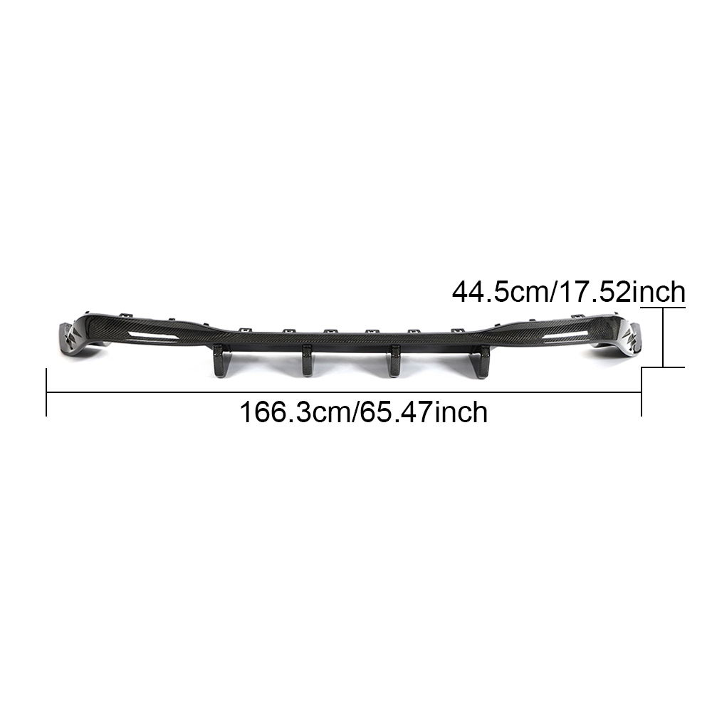 Golf8 Carbon Fiber Car Rear Lip Diffuser for VW Golf MK8 R 2021-2023