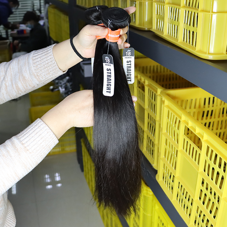Remy Human Hair Extension, Unprocessed Virgin Indian Cuticle Aligned Natural Hair Weft 30inch Bundles Human Hair Extension