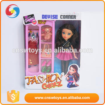 Custom fashion reborn girl matching play games set doll for kid