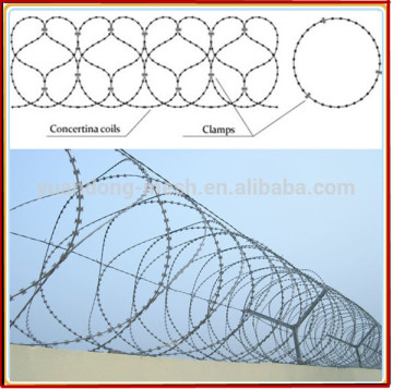 Galvanized Razor Barbed Wire/sharp razor barbed wire/razor blade wire fence