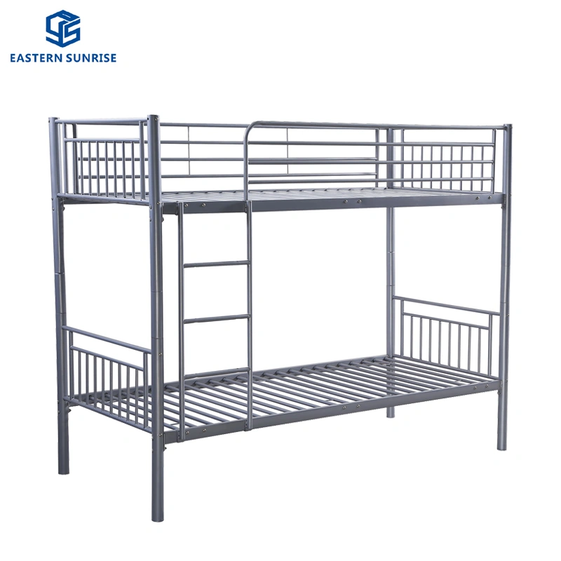 Bedroom Furniture Steel Double Deck Twin Sleeper Metal Bunk Bed