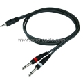 DR serisi 3.5mm Stereo jak ikili Mono Jack kablosu