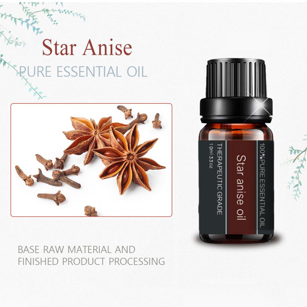 Huile essentielle 100% Natural Star Anise pour l&#39;assaisonnement aromatique