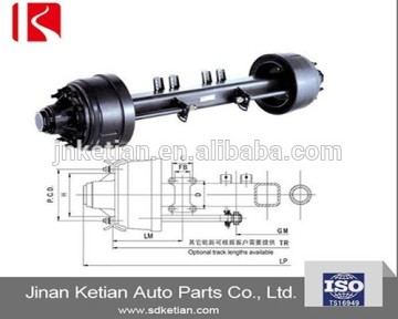 Heavy duty truck trailer rear axles