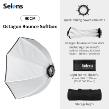 Selens Octagon Bounce Softbox 90cm - Backlit Softbox for Studio Photography