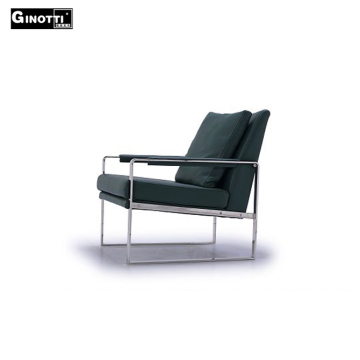 Stainless steel frame contemporary leather chairs