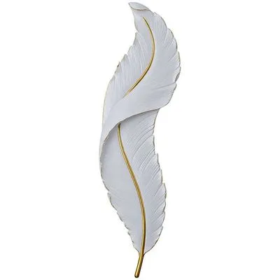 Modern LED Dimmable Wall Sconce with Elegant Feather Design Lamp