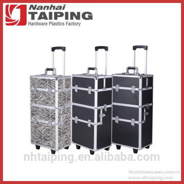 Aluminum Make Up Trolley Cosmetic Case Hard Makeup Trolley Case