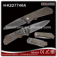 Export excellent quality titanium coat blade pocket folding knife with G10 handle