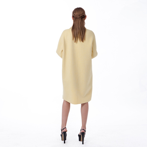 Nuovo soprabito di cashmere giallo