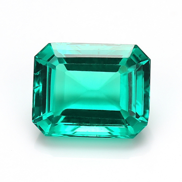 Lab Emerald Colombian Color Emerald cut 8x10